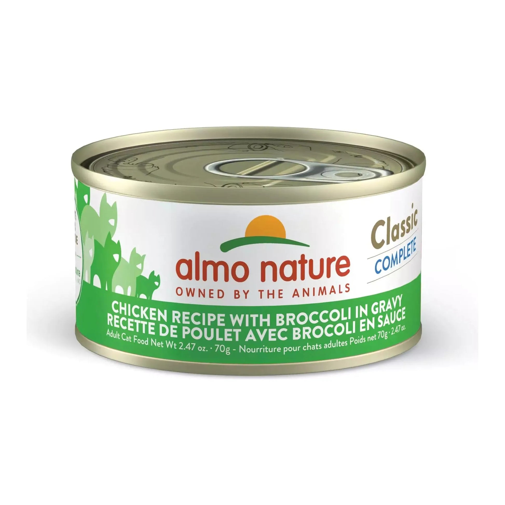 Almo Nature Classic Complete Chicken with Broccoli in Gravy Cat Can - 70g - Canned Cat Food - Almo Nature - PetMax Canada