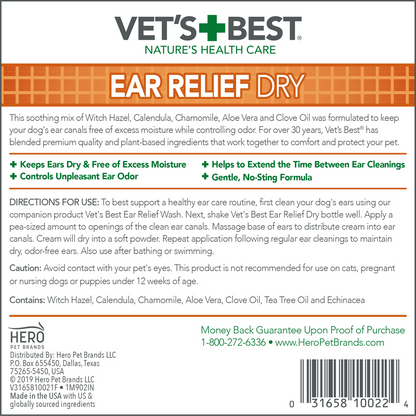 Vets Best Ear Relief Dry Formula