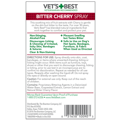 Vets Best Bitter Cherry Spray