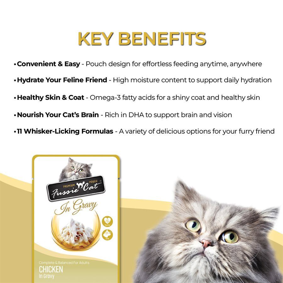 Fussie Cat Pouch Premium Chicken In Gravy
