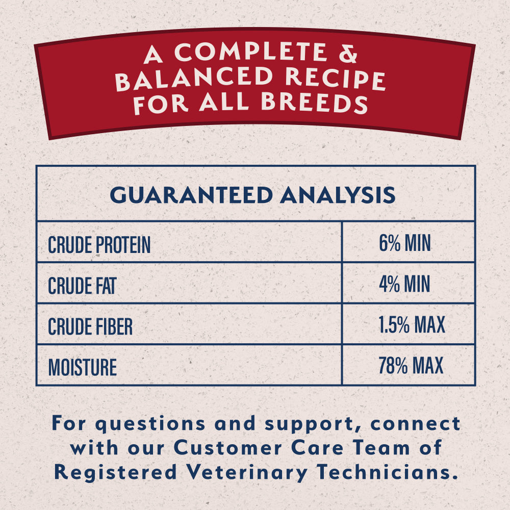 Natural Balance Limited Ingredient Reserve Bison & Sweet Potato Paté Wet Dog Food - 368g - guaranteed analysis panel - 'A Complete & Balanced Recipe For All Breeds' (1000x1000) - Natural Balance - PetMax Canada