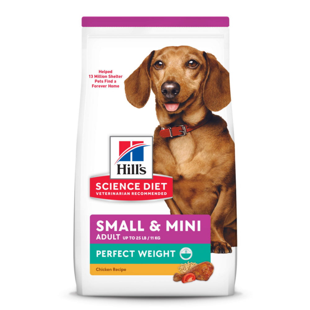 Hill's Science Diet Adult Perfect Weight Small & Mini Chicken Recipe Dry Dog Food - 1.8 Kg - Dog Food - Hill's Science Diet - PetMax Canada