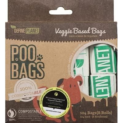 Define Planet Poo Bag Veggie Compostable Bags - 104 Bags - Waste Management - Define Planet - PetMax Canada