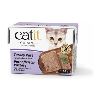 Catit Cuisine Turkey Pâté with Chicken & Ham Wet Cat Food - 95g - Canned Cat Food - Catit - PetMax Canada