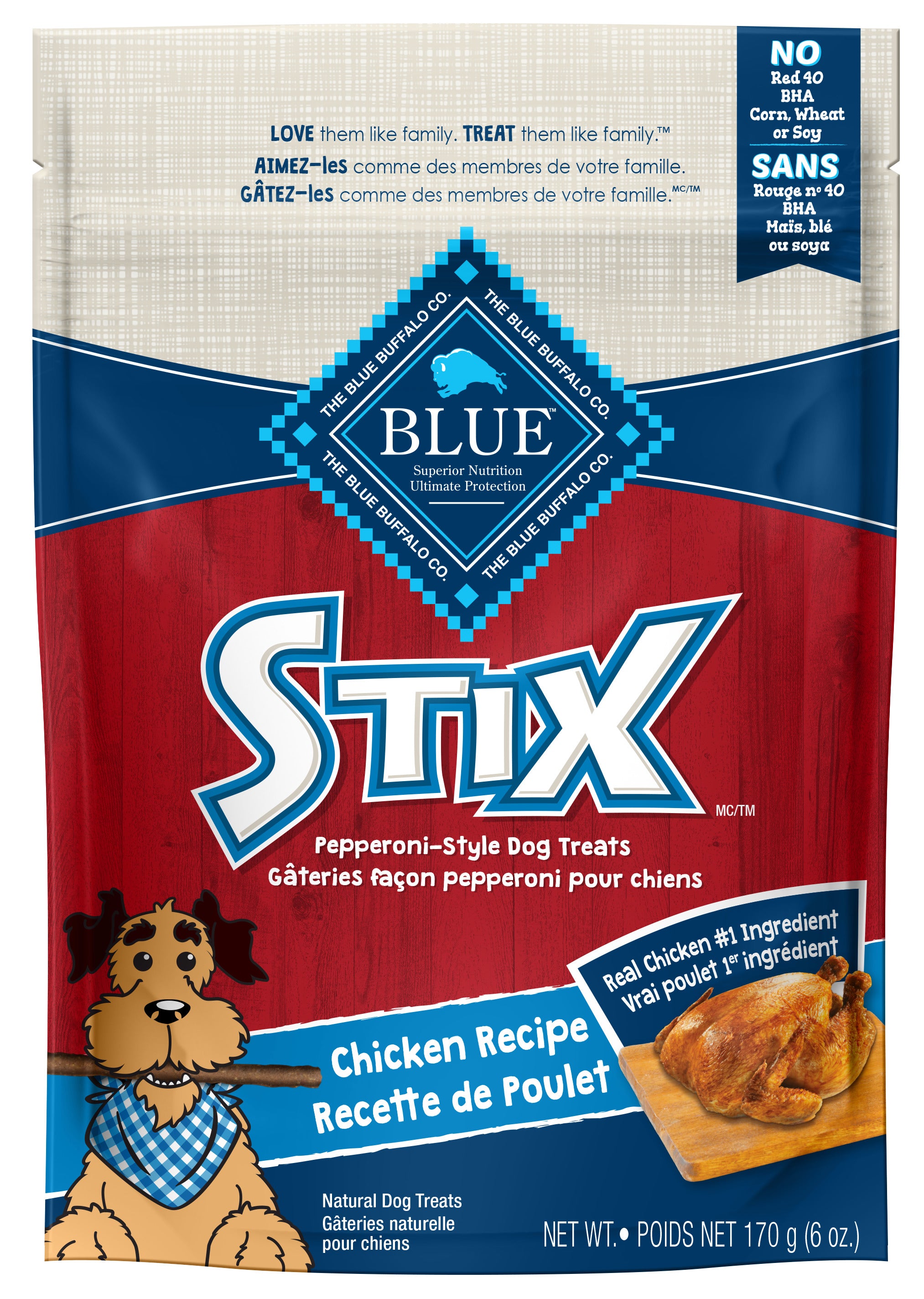 Blue Buffalo Pepperoni-Style Stix Chicken Recipe - Dog Treats - Blue Buffalo - PetMax Canada
