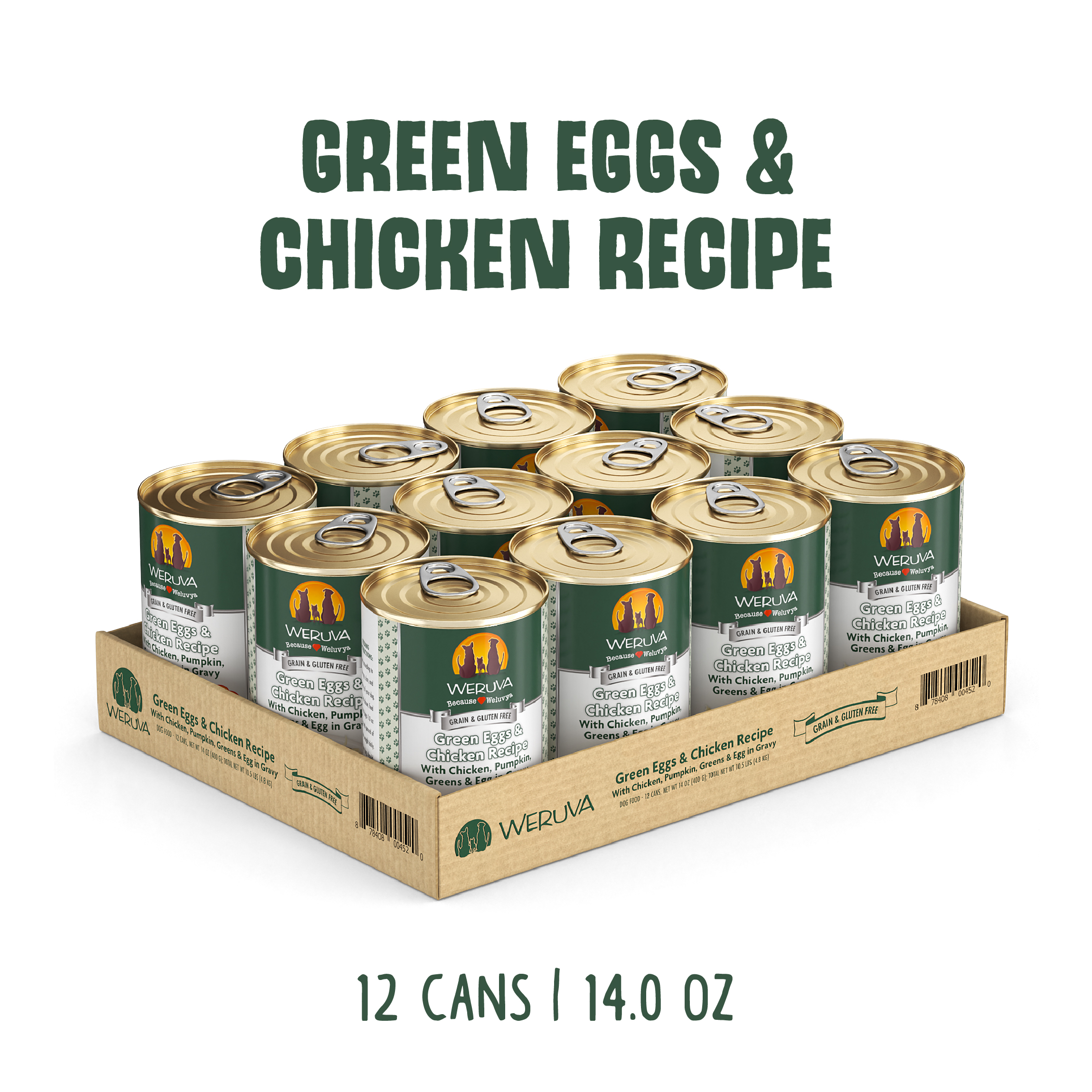 Weruva Classic Green Eggs & Chicken with Chicken, Egg & Greens in Gravy Grain-Free Canned Dog Food - Canned Dog Food - Weruva - PetMax Canada