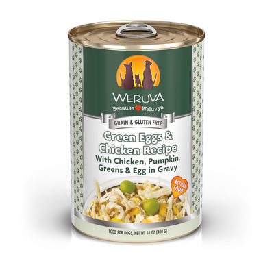 Weruva Classic Green Eggs & Chicken with Chicken, Egg & Greens in Gravy Grain-Free Canned Dog Food - Canned Dog Food - Weruva - PetMax Canada