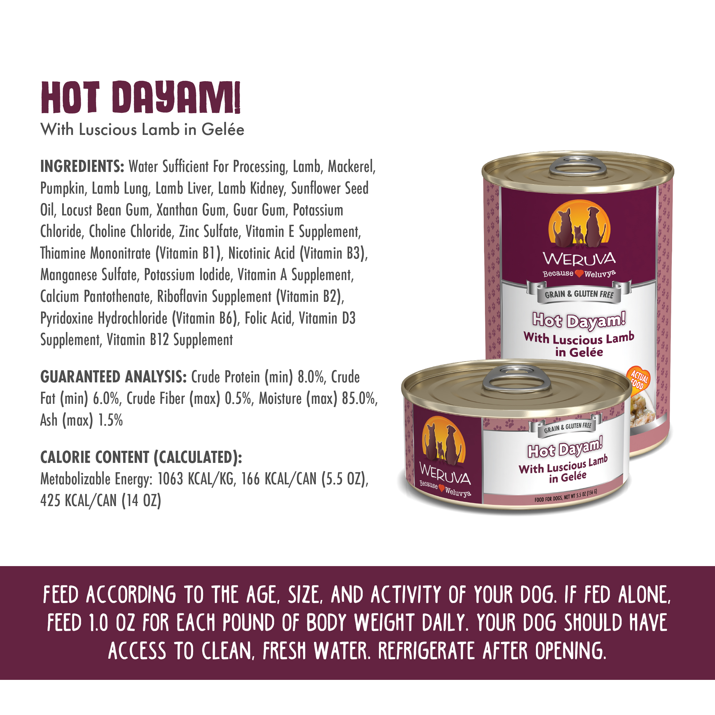 Weruva Classic Hot Dayam! with Lamb in Gelée Grain-Free Canned Dog Food - Canned Dog Food - Weruva - PetMax Canada