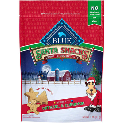 Blue Buffalo Santa Snacks Crunchy Biscuits Dog Treats  Dog Treats  | PetMax Canada