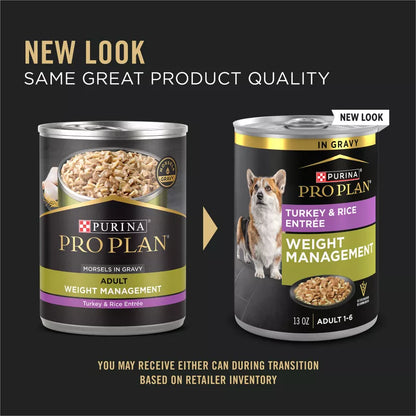 Purina Pro Plan Canned Dog Food Focus Adult Weight Management Turkey & Rice