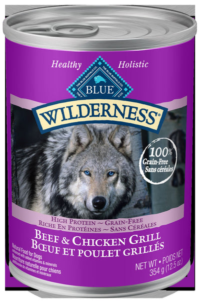 Blue Buffalo Wilderness Beef & Chicken Grill Canned Dog Food - Canned Dog Food - Blue Buffalo - PetMax Canada