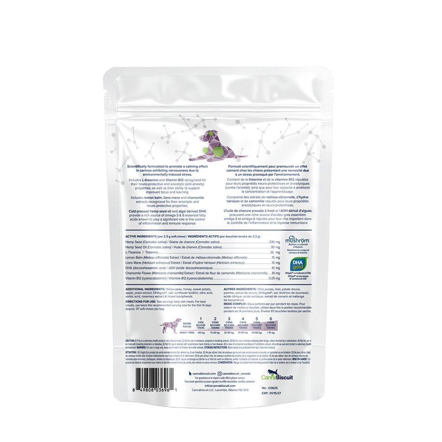 CannaBiscuit Calming with L-Theanine & Vitamin B12 for Dogs