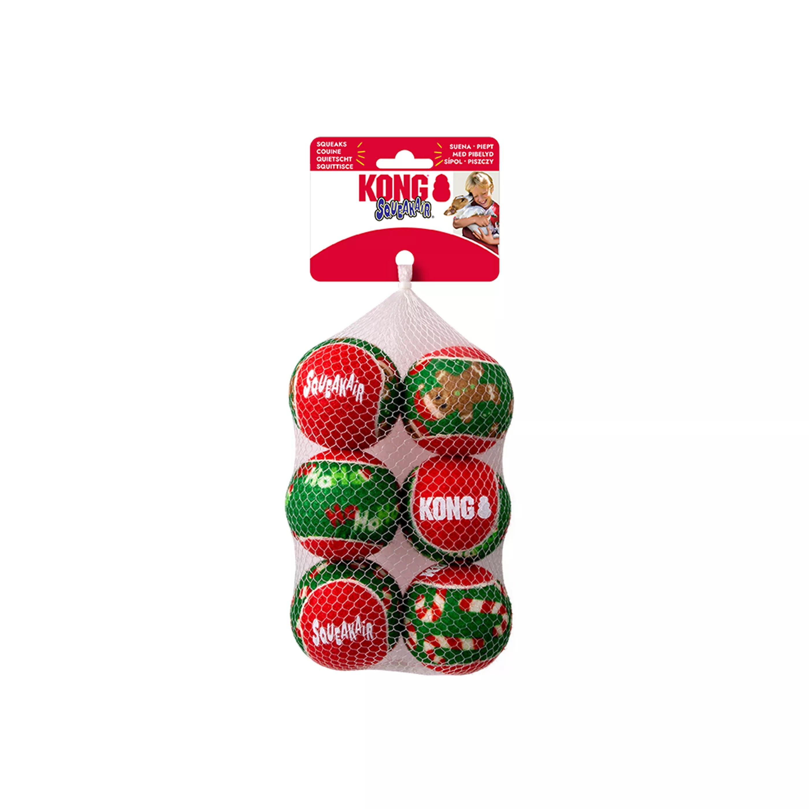 Kong Holiday Squeakair Ball Dog Toy
