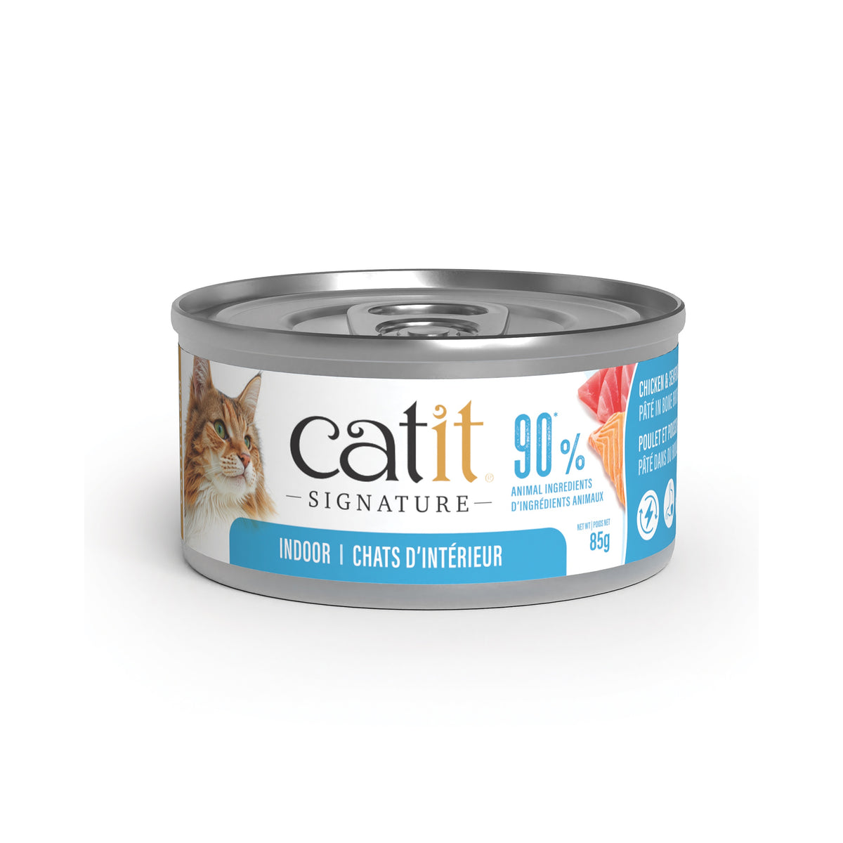 Catit Signature Indoor Chicken & Seafood Pâté in Bone Broth Wet Cat Food - Canned Cat Food - Catit - PetMax Canada