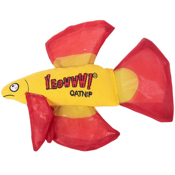 Yeowww Red Betta Fish Catnip Toy