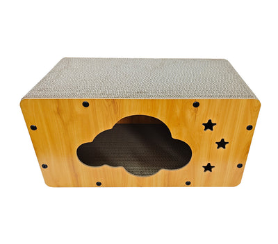 Simon's Corrugated Luxe Cat Chateau Scratcher with Catnip - Scratching Products - Simon's - PetMax Canada