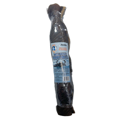 QT Dog Water Buffalo Hairy Roll Dog Chew - Jumbo roll in its labelled wrapper - PetMax Canada