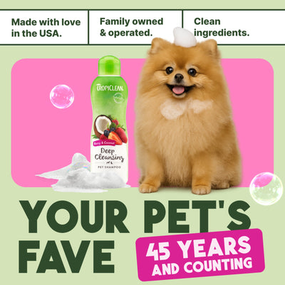 TropiClean Berry & Coconut Deep Cleansing Shampoo for Pets