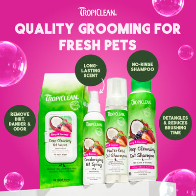 TropiClean Berry & Coconut Deep Cleansing Shampoo for Pets