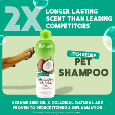 Shampoing Tropiclean Avoine &amp; Arbre à Thé