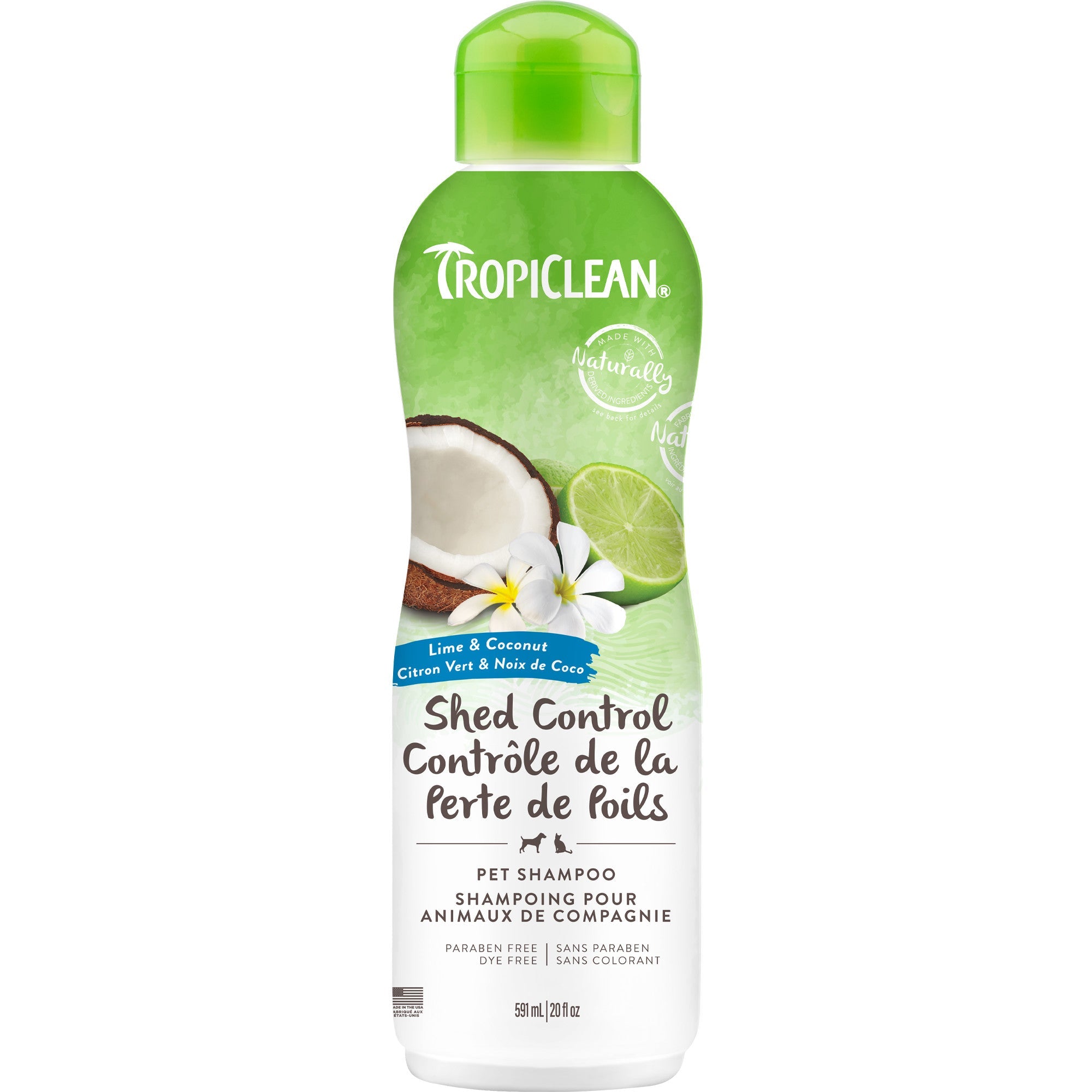 Shampoing Tropiclean Citron Vert &amp; Noix de Coco