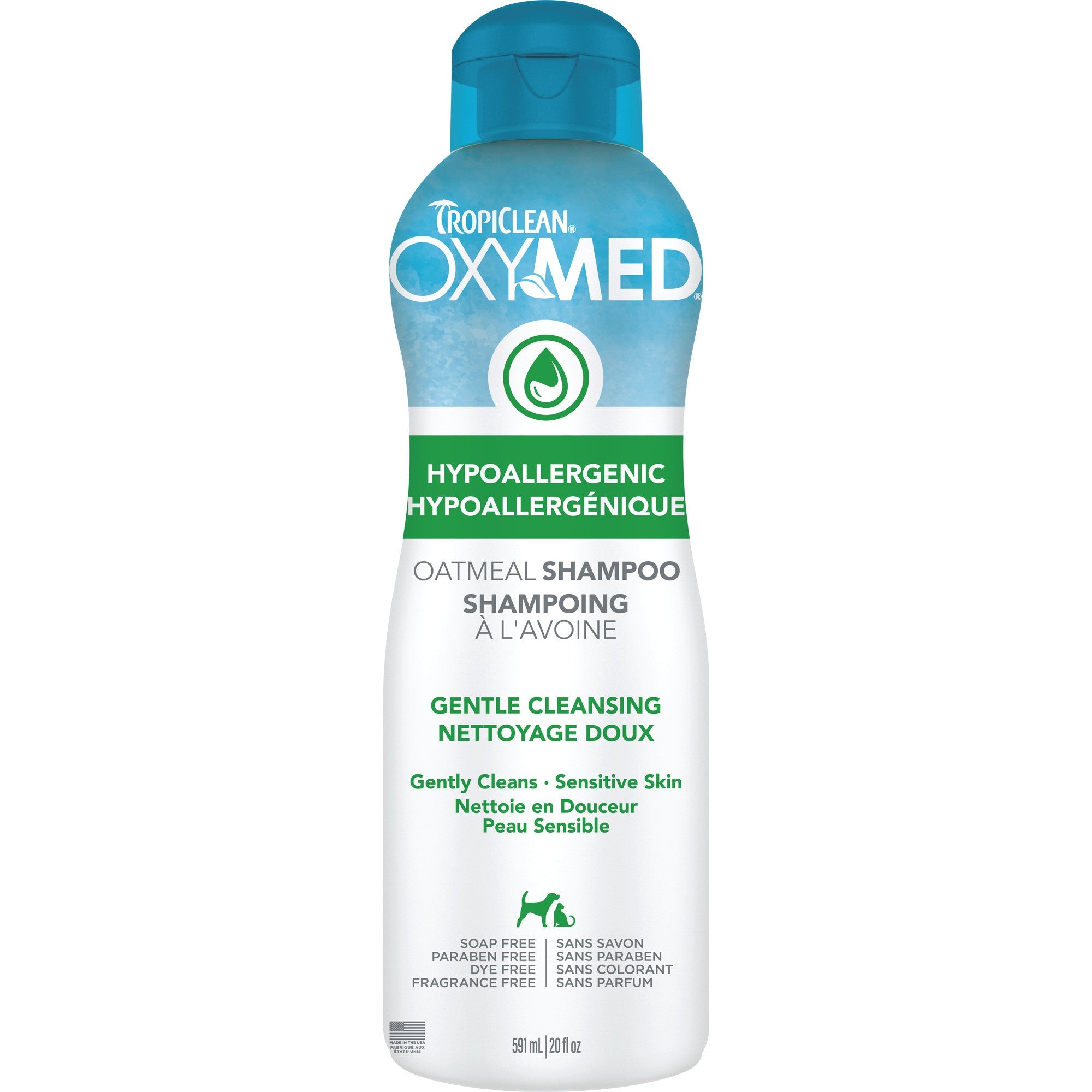 Tropiclean Oxy Med Shampooing hypoallergénique