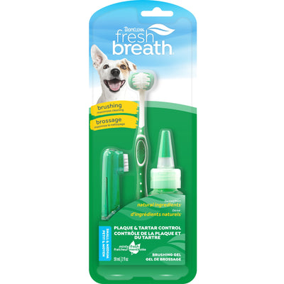 TropiClean Fresh Breath Plaque & Tartar Control Kit for Dogs