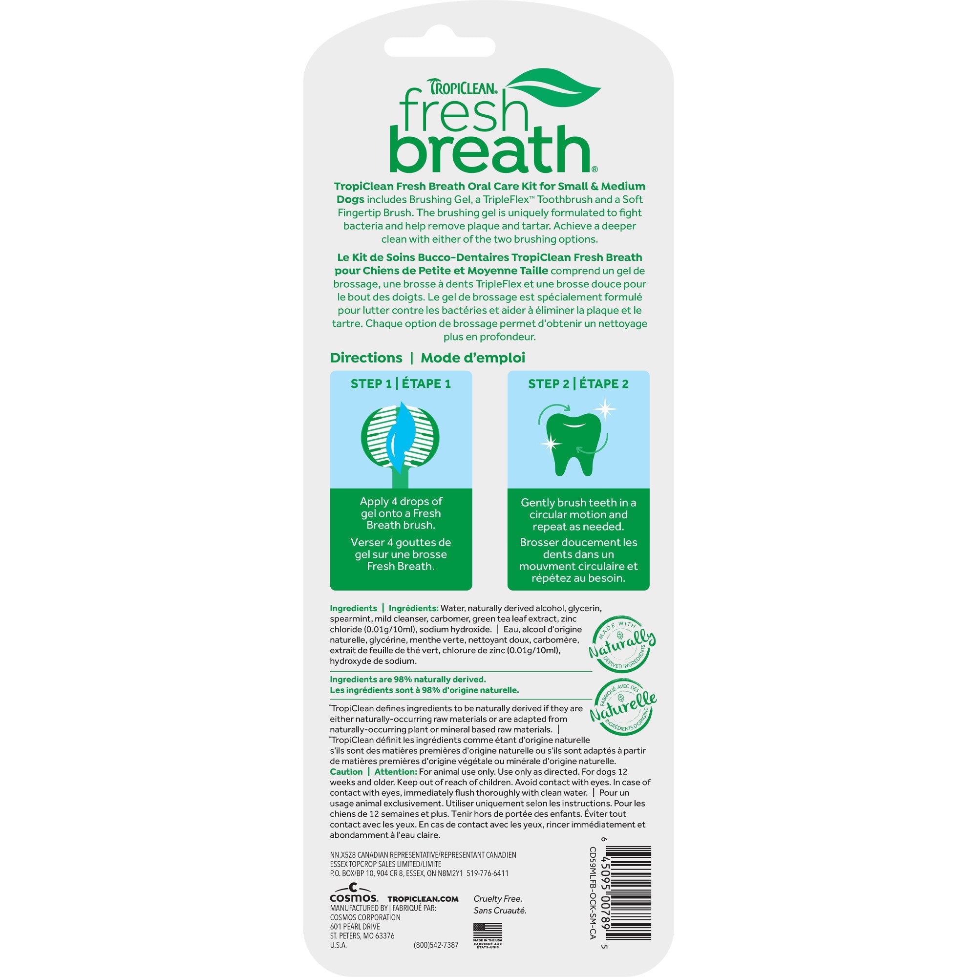 TropiClean Fresh Breath Plaque & Tartar Control Kit for Dogs