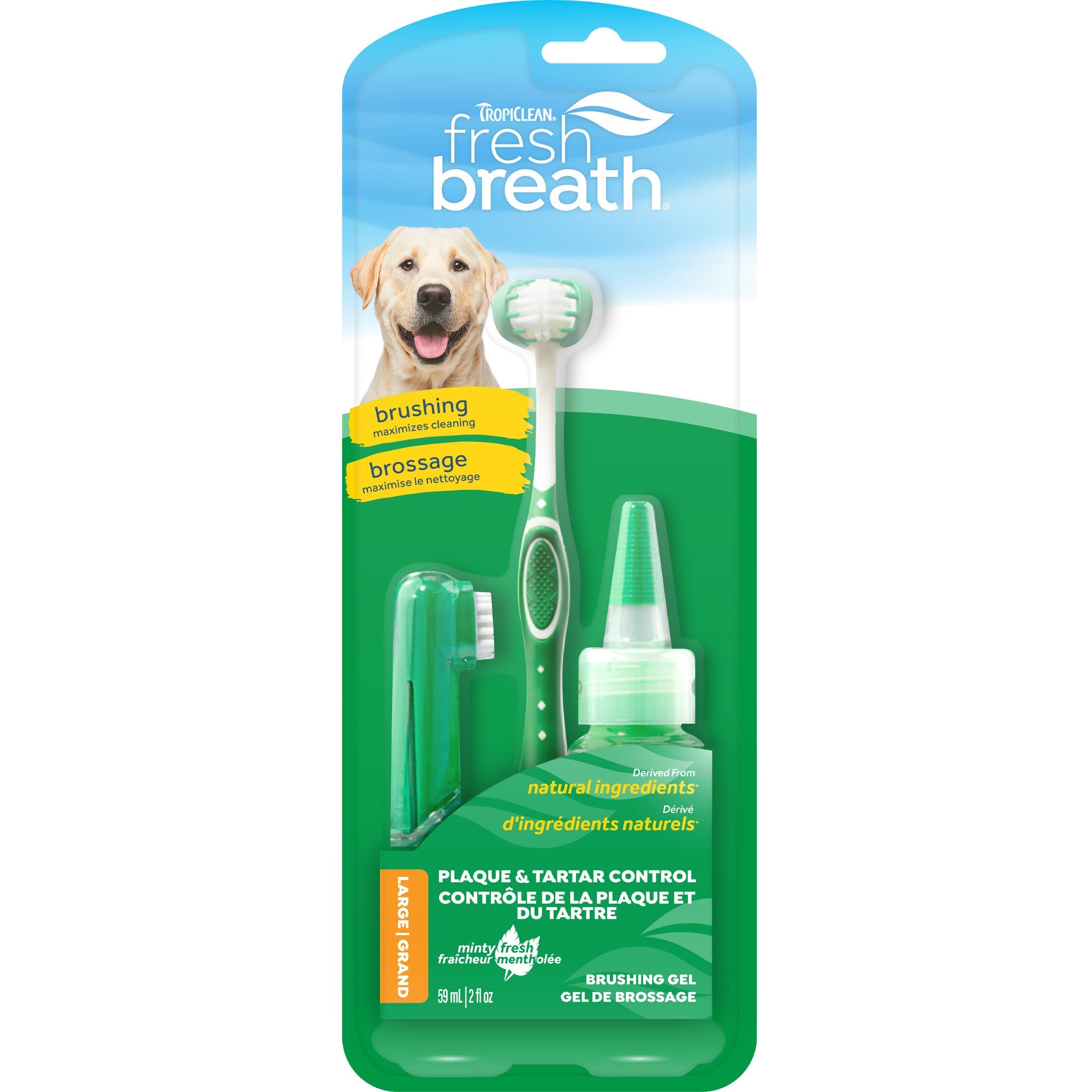 TropiClean Fresh Breath Plaque & Tartar Control Kit for Dogs