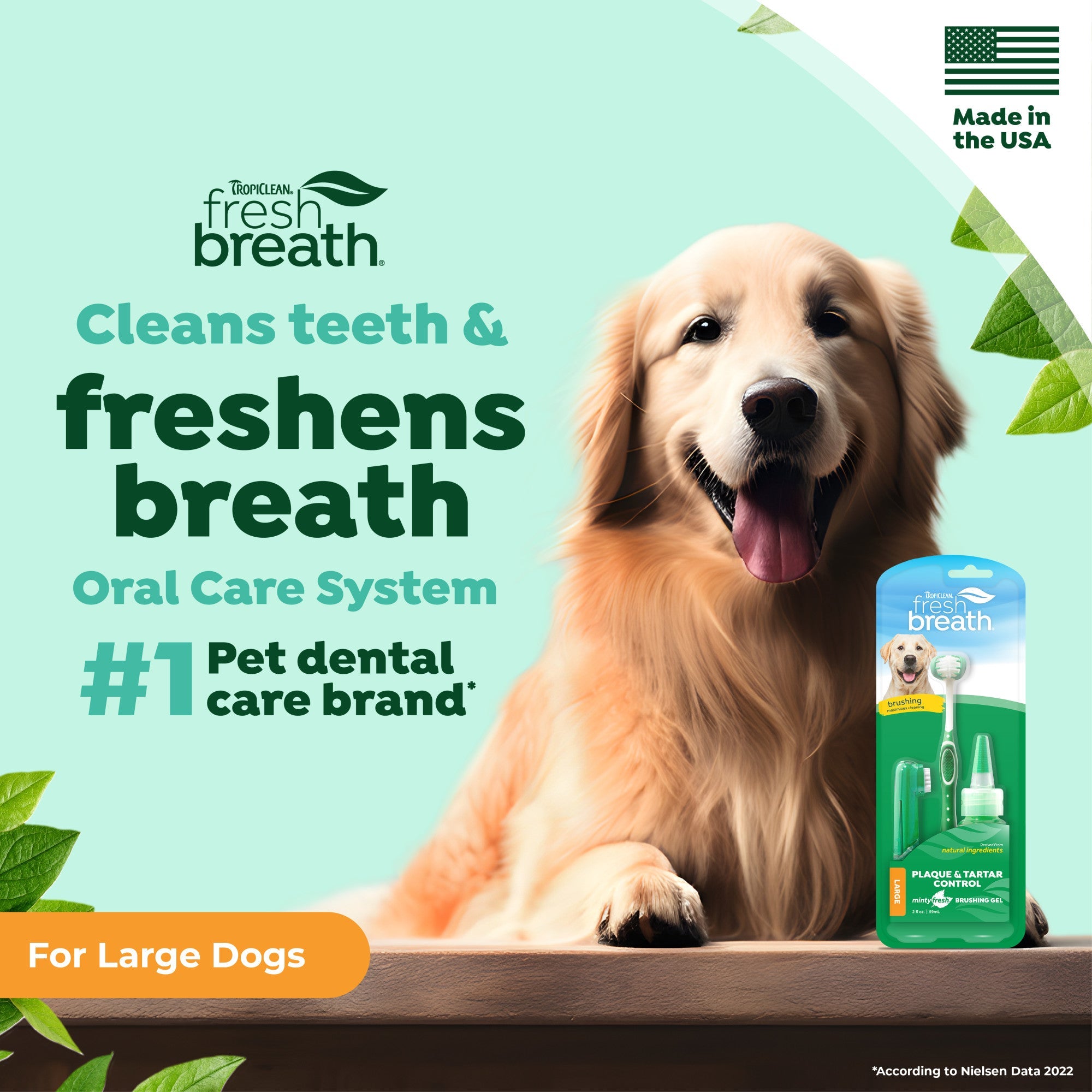 TropiClean Fresh Breath Plaque & Tartar Control Kit for Dogs
