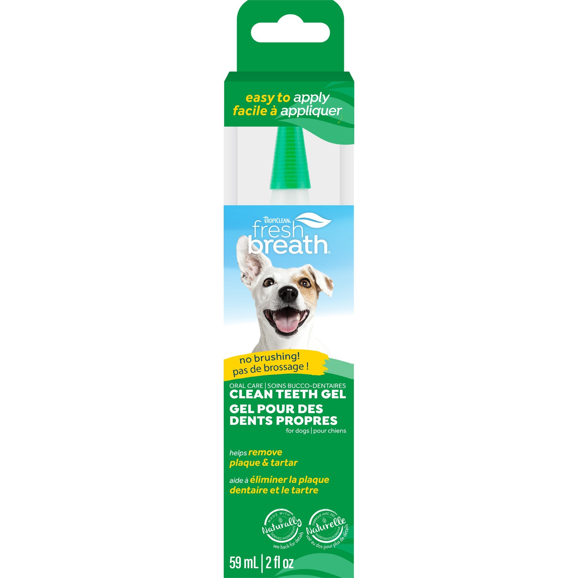 Tropiclean Fresh Breath Plaque Remover Gel pour dents propres pour animaux de compagnie