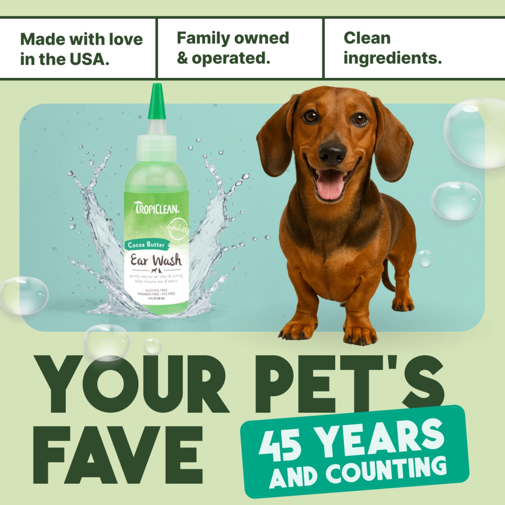 TropiClean Alcohol Free Ear Wash for Pets