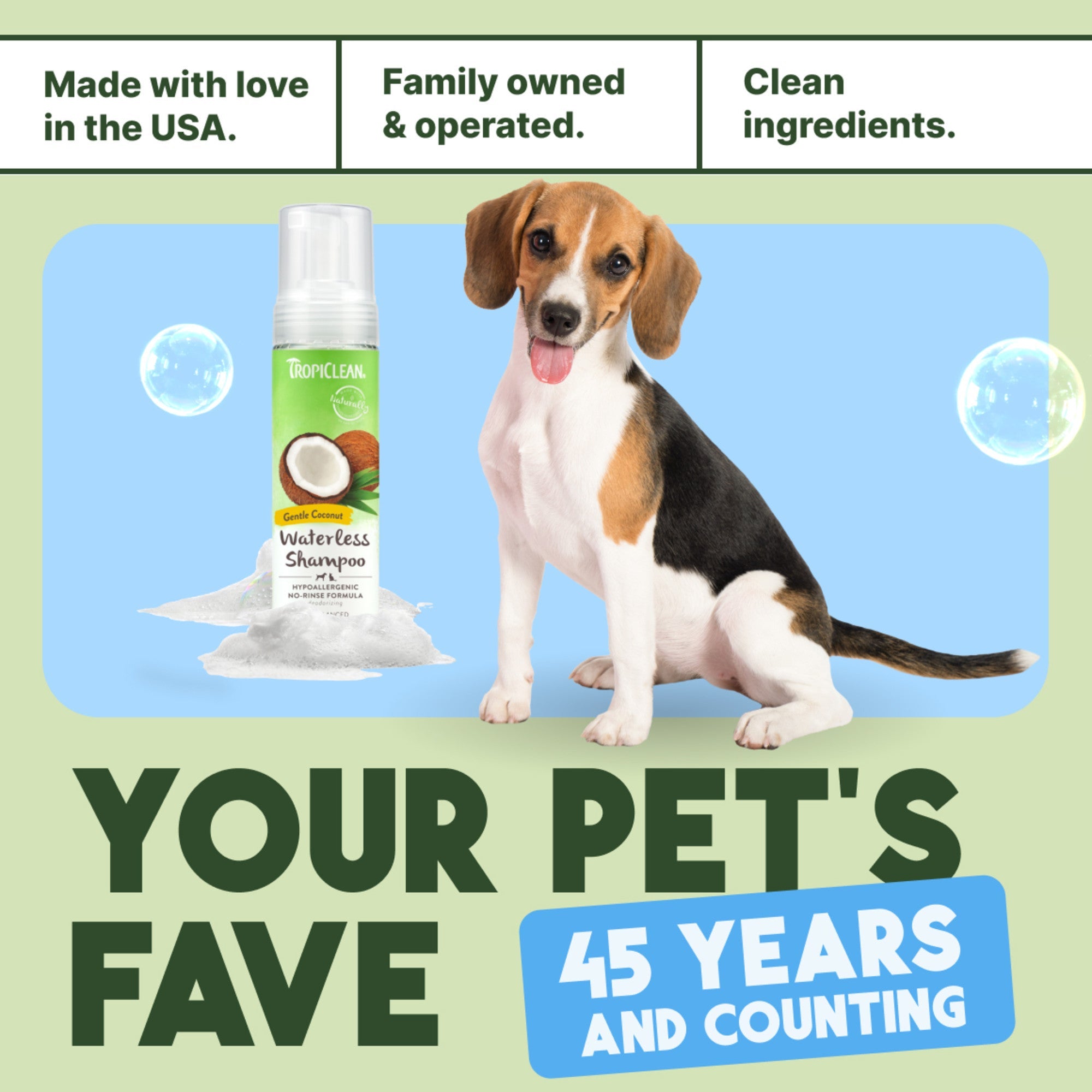 TropiClean Hypoallergenic Waterless Shampoo