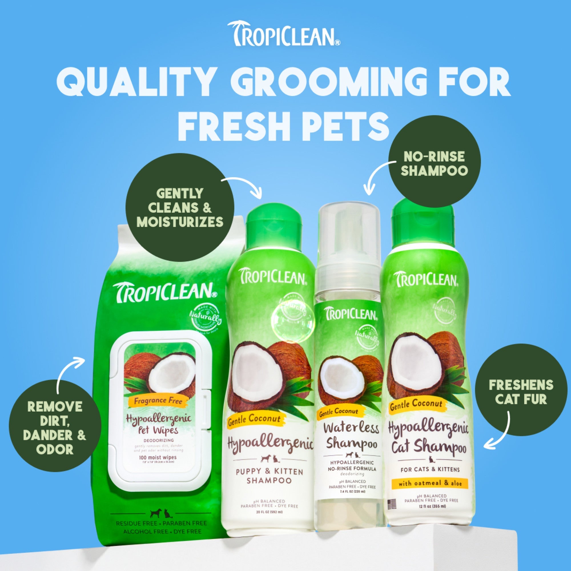 TropiClean Hypoallergenic Waterless Shampoo