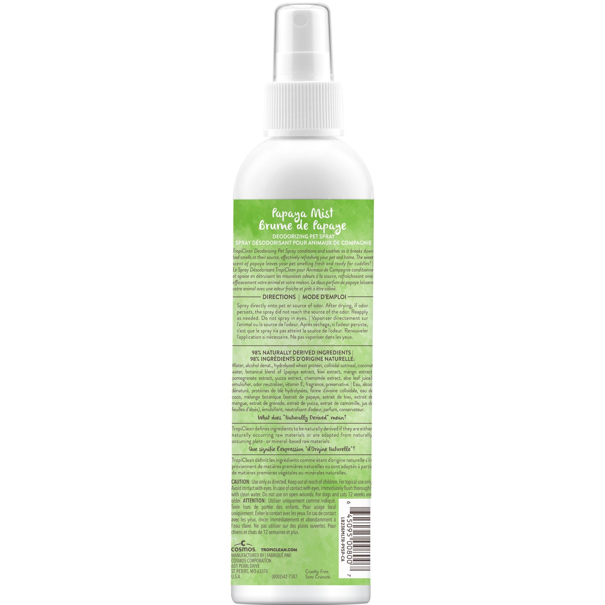 TropiClean Papaya Mist Deodorizing Spray for Pets