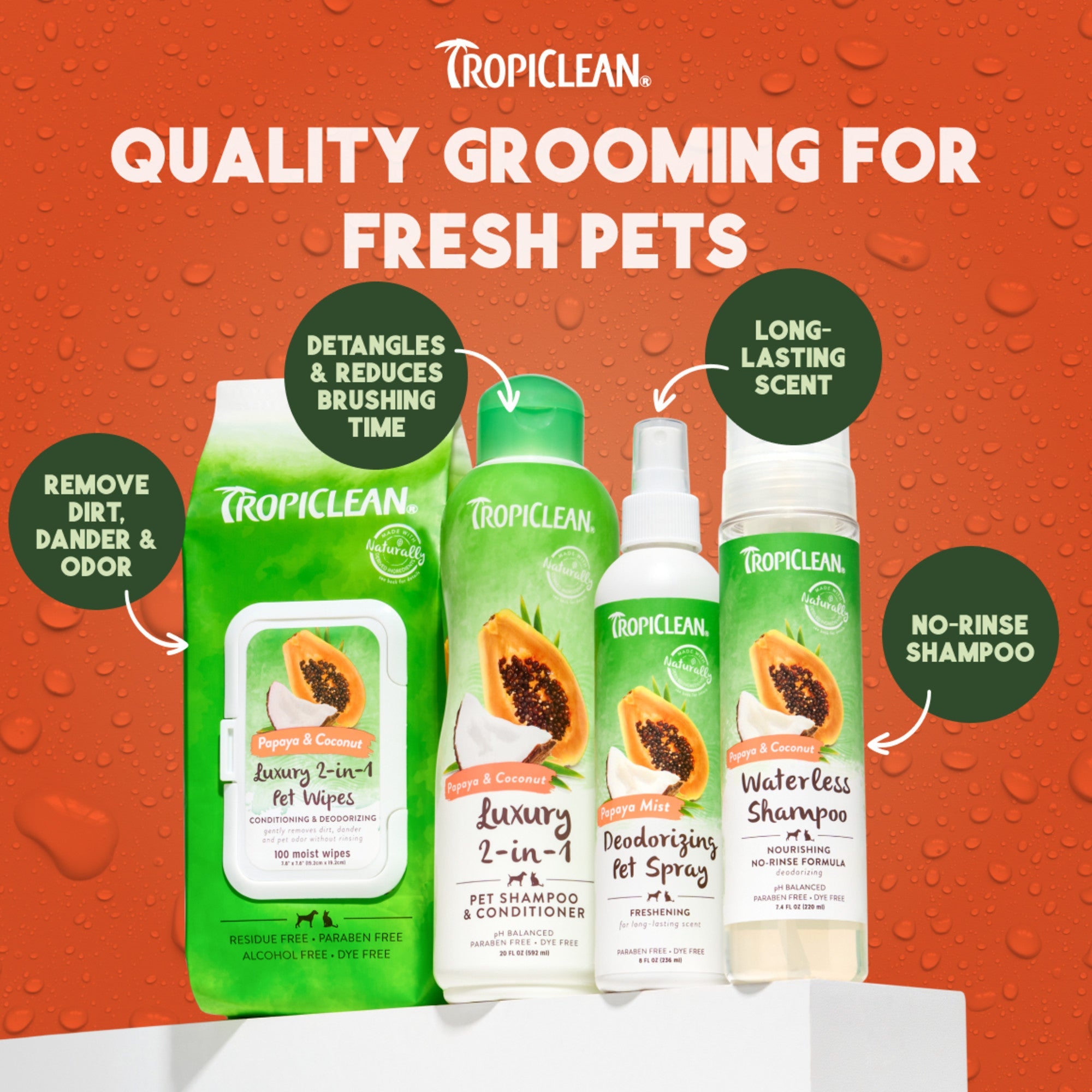 TropiClean Papaya Mist Deodorizing Spray for Pets
