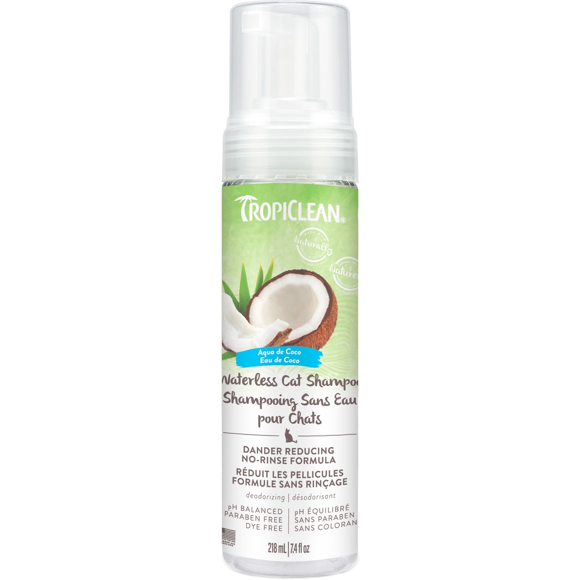 TropiClean Dander Reducing Waterless Cat Shampoo