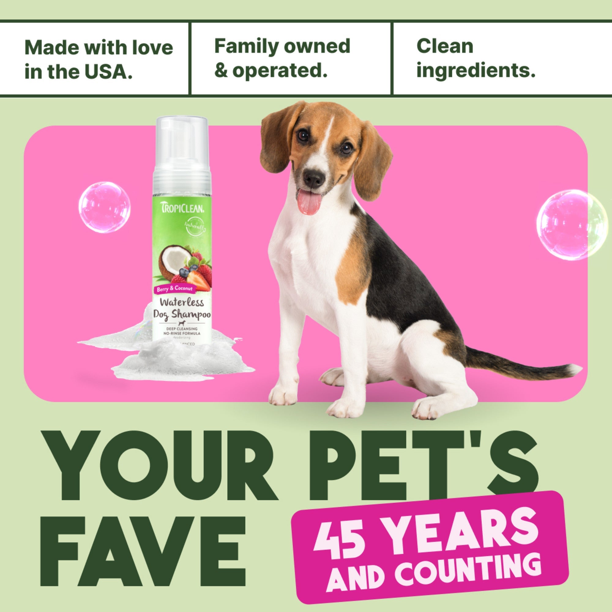 TropiClean Deep Cleansing Waterless Dog Shampoo