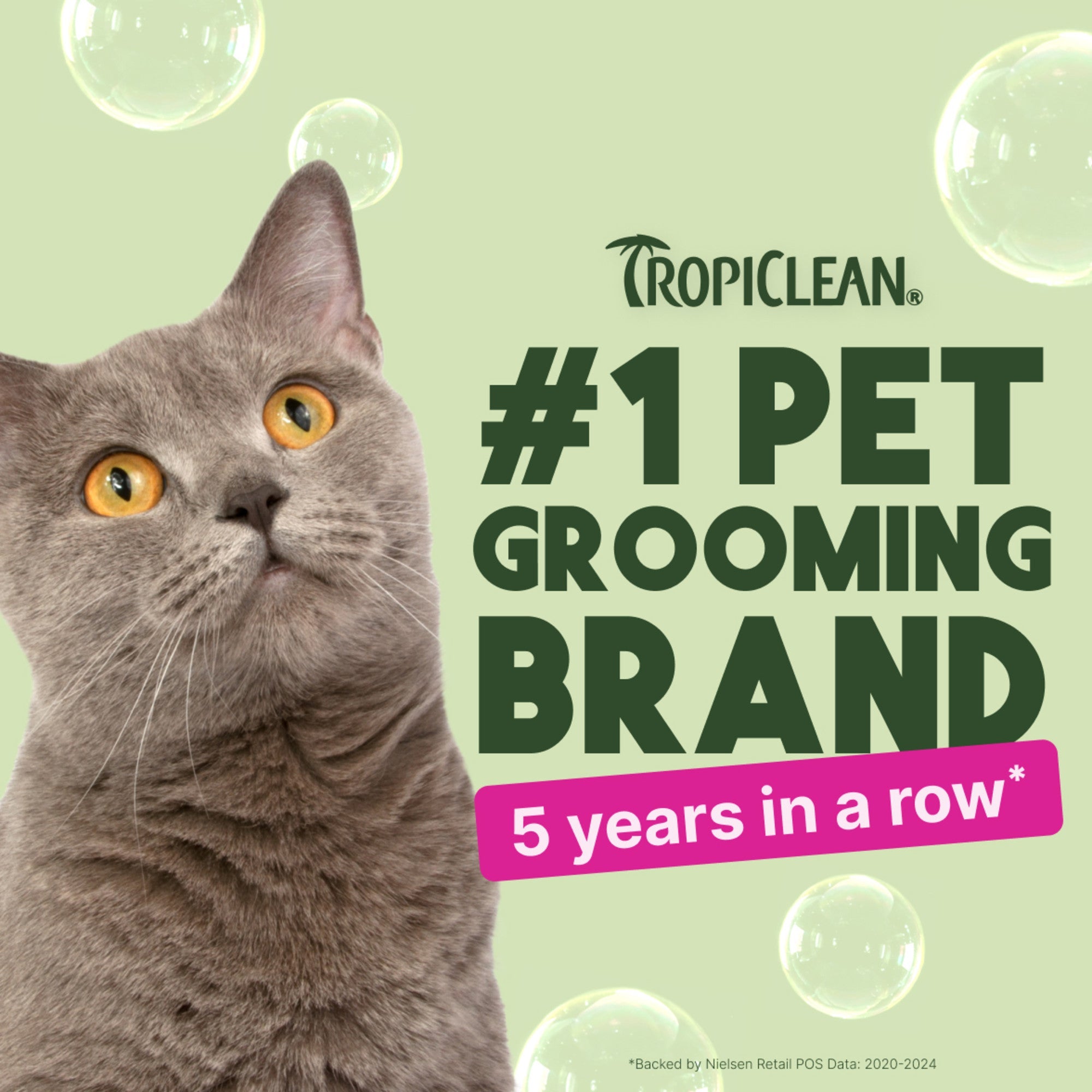Shampoing nettoyant en profondeur sans eau Tropiclean Cat