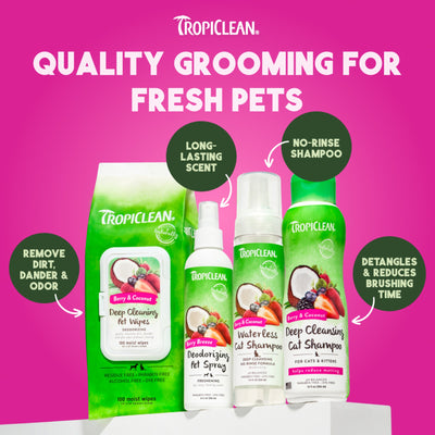 Shampoing nettoyant en profondeur sans eau Tropiclean Cat