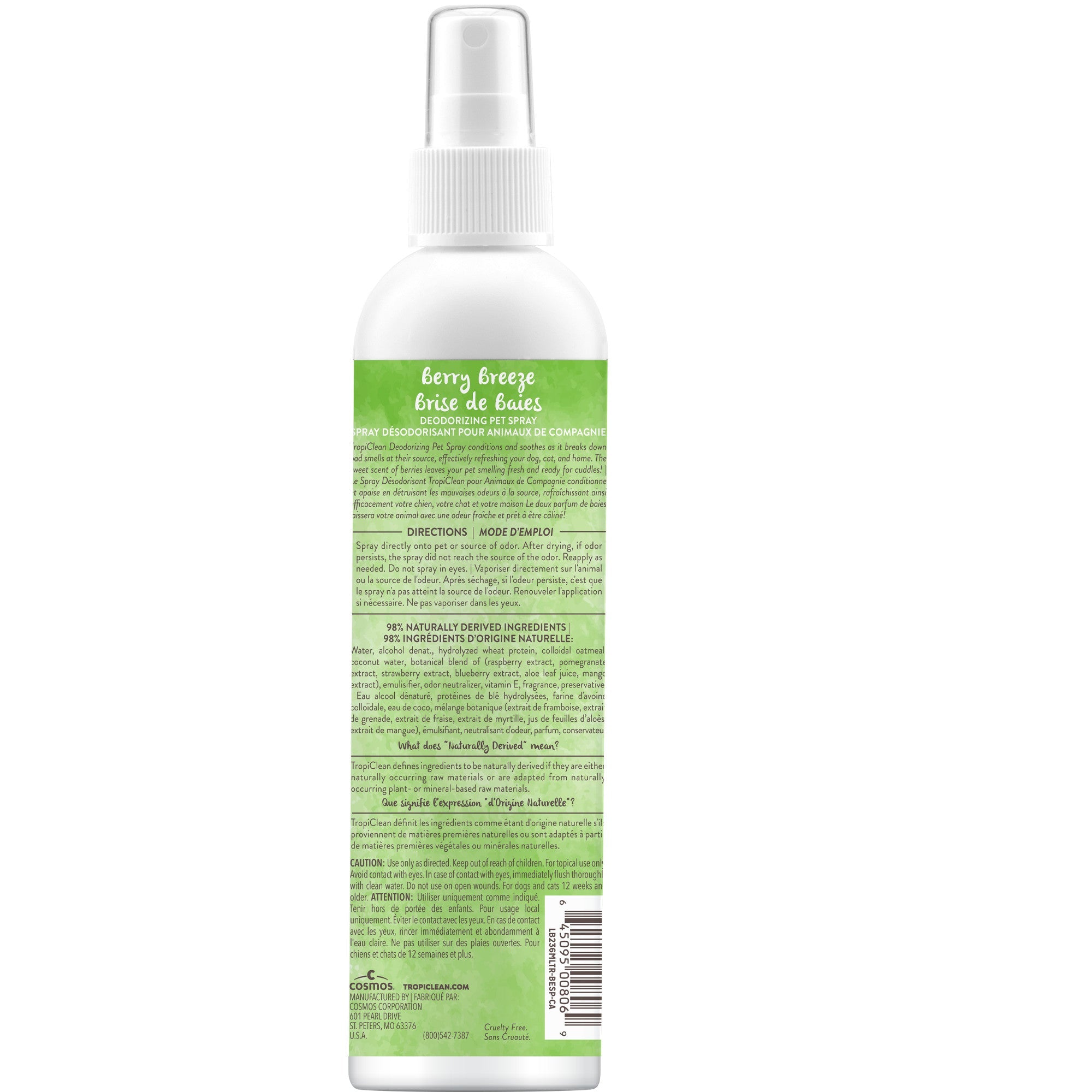 TropiClean Berry Breeze Deodorizing Spray for Pets