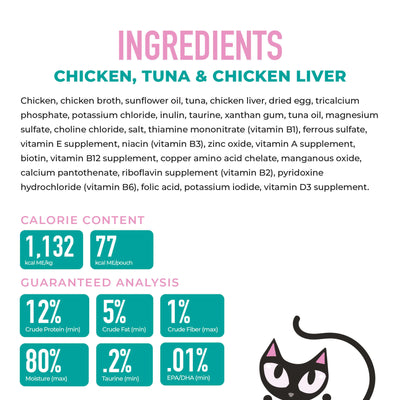 Tiki Cat Baby Mousse Chicken, Tuna, & Chicken Liver Recipe
