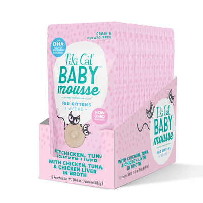 Tiki Cat Baby Mousse Chicken, Tuna, & Chicken Liver Recipe