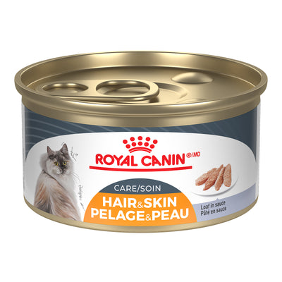 Royal Canin Feline Care Nutrition Hair & Skin Care Loaf in Sauce Canned Cat Food 85g Canned Cat Food 85g | PetMax Canada