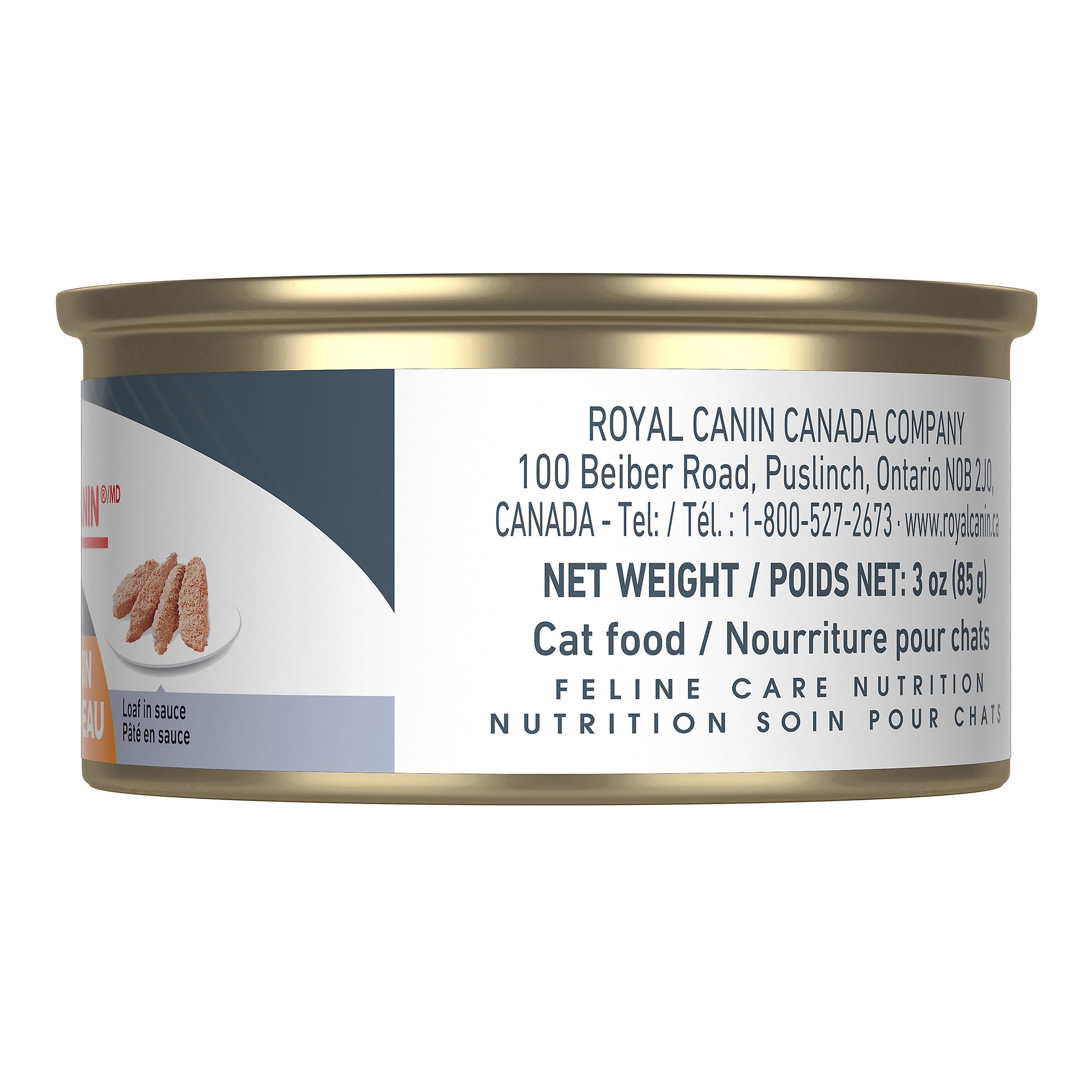 Royal Canin Feline Care Nutrition Hair & Skin Care Loaf in Sauce Canned Cat Food  Canned Cat Food  | PetMax Canada