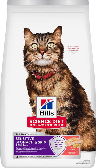 Hill's Science Diet Adult Sensitive Stomach & Skin Salmon Recipe Dry Cat Food