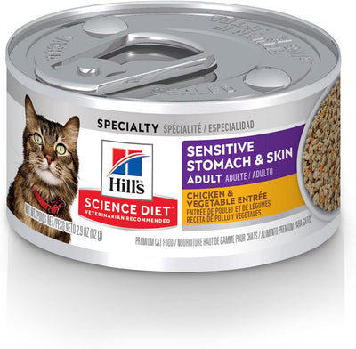Hills Science Diet cat food variety pack on a white background