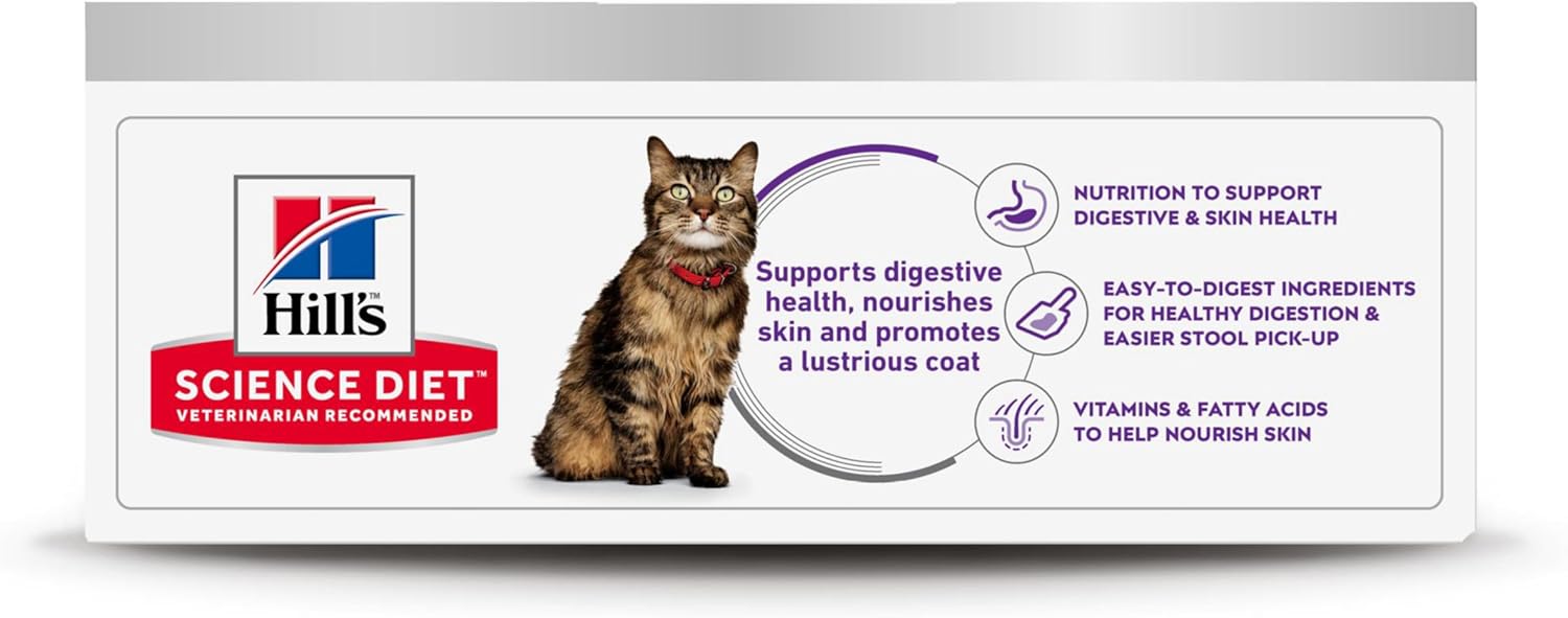 Hills Science Diet cat food variety pack on a white background