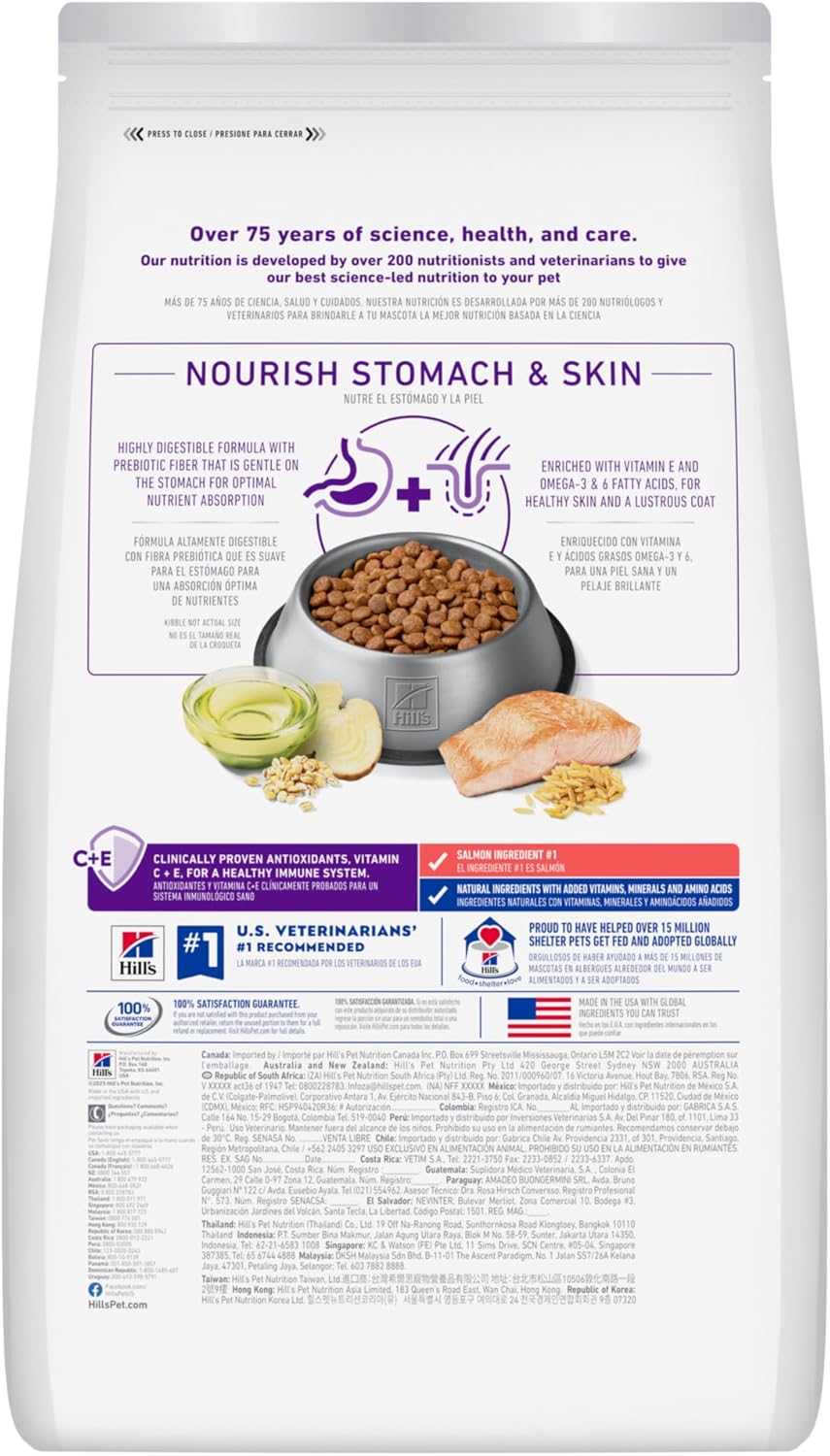 Hill's Science Diet Adult Sensitive Stomach & Skin Salmon Recipe Dry Dog Food