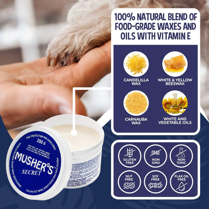Musher's Secret Pet Paw Protection Wax - 60g - Dog Health Care - Musher's Secret - PetMax Canada